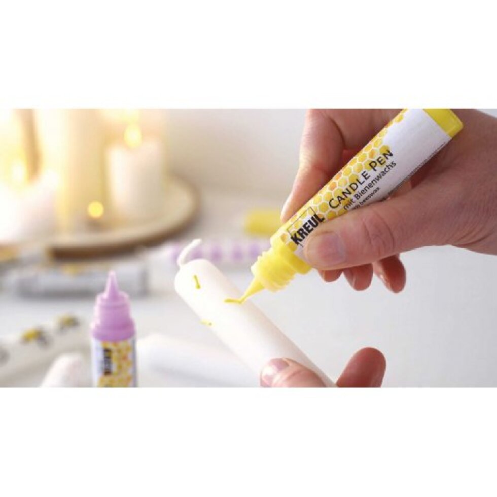 Sada CANDLE PEN KREUL voskové pero pro malování svíček BEE HAPPY