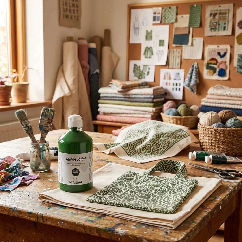 Barva na textil CREATIV 500 ml TRÁVOVÁ ZELENÁ