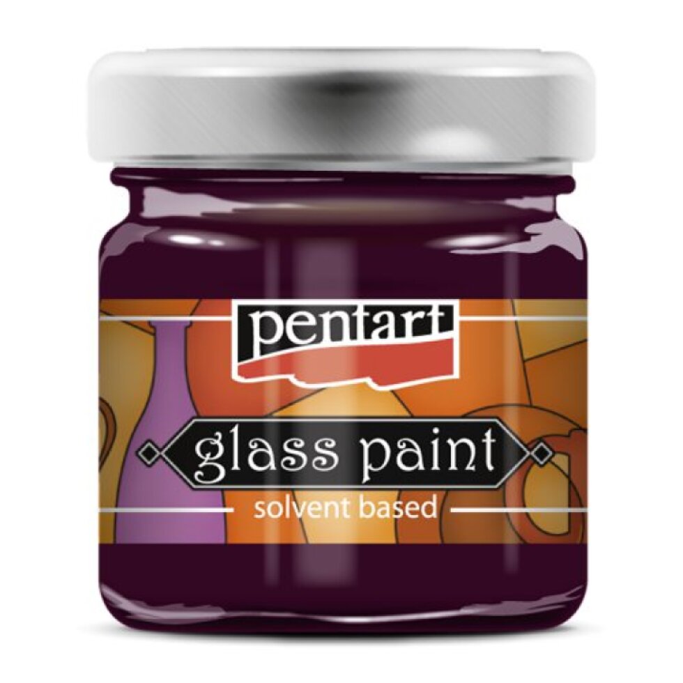 Barva na sklo nevypalovací PENTART 30 ml ČERVENÁ
