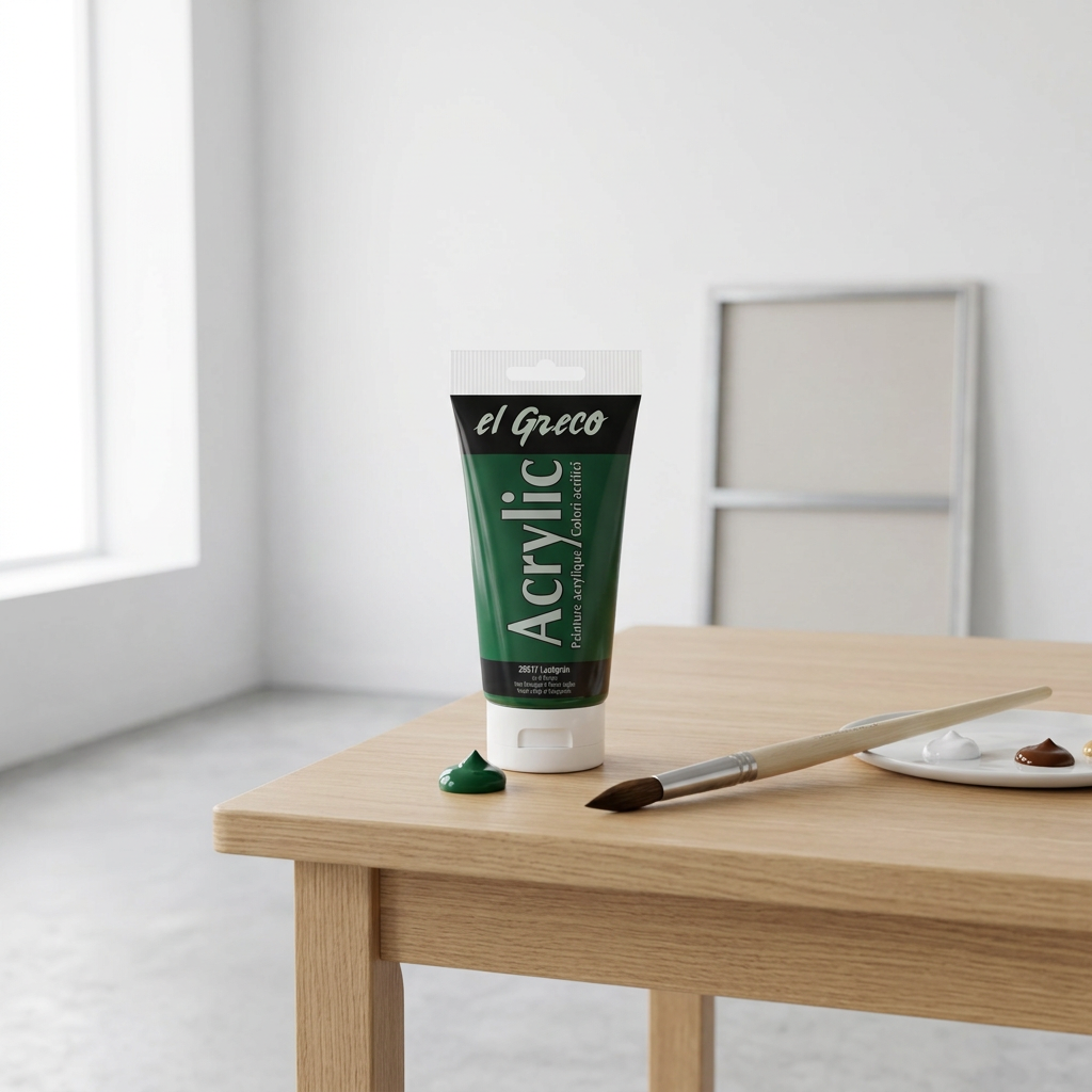 Akrylová barva EL GRECO 150 ml LISTOVÁ ZELENÁ