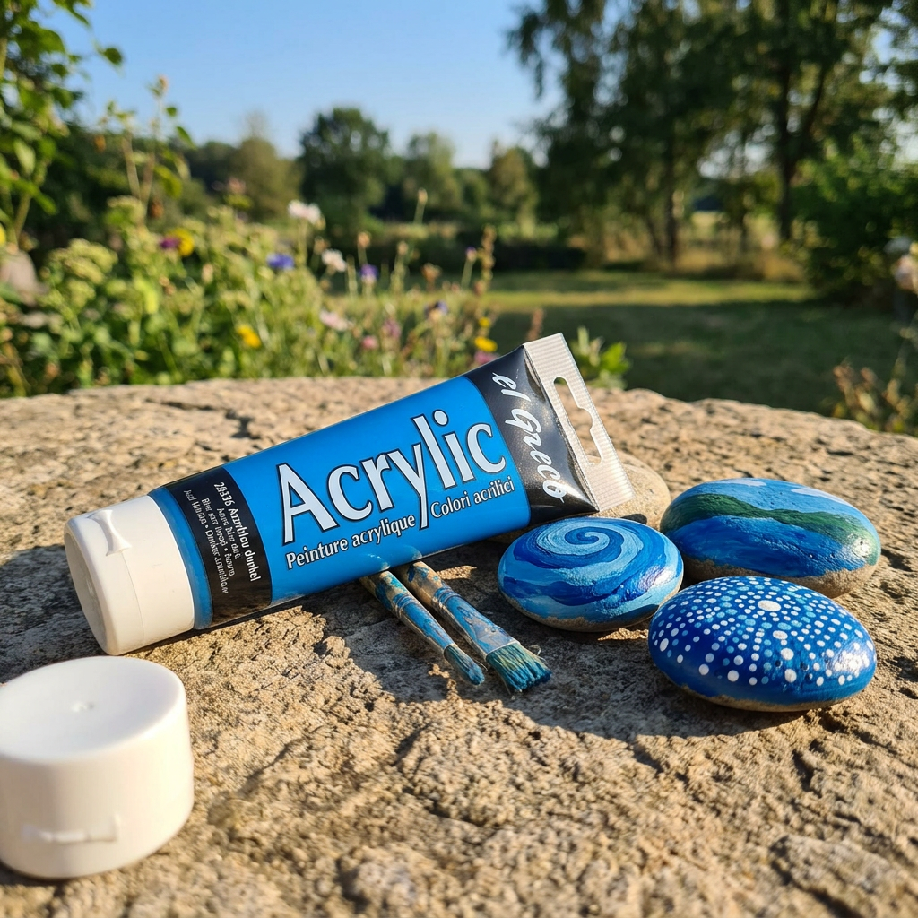 Akrylová barva EL GRECO 75 ml TMAVÁ AZUROVÁ