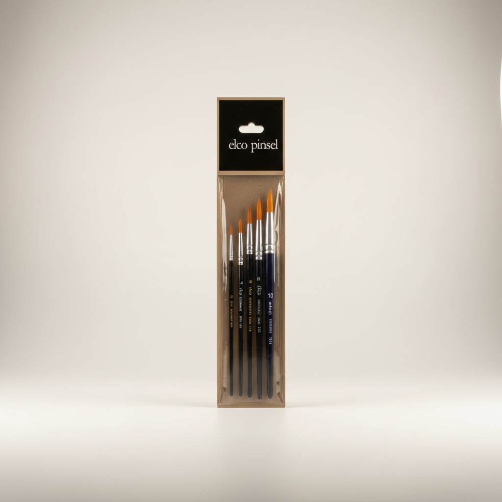 Sada štětců ELCO PINSEL kulatý vlas zlatý 2+4+6+8+10