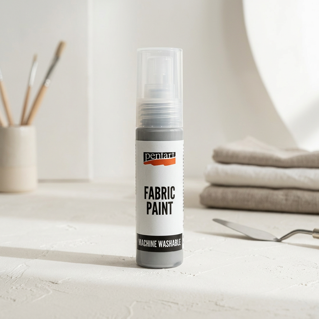 Barva na světlý a tmavý textil PENTART 20 ml ŠEDÁ