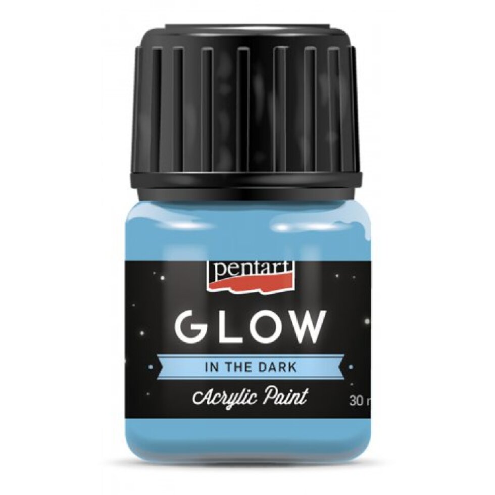 Akrylová barva svítící ve tmě PENTART 30 ml MODRÁ