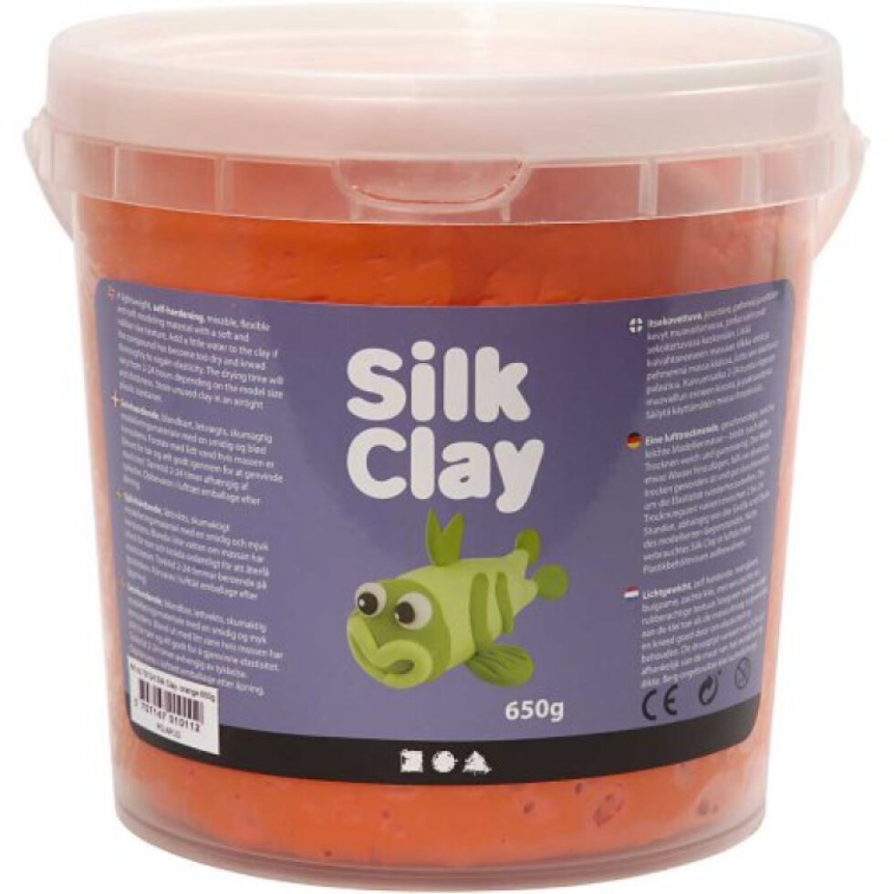 Samotvrdnoucí modelovací lehká hmota Silk Clay ORANŽOVÁ 650 g