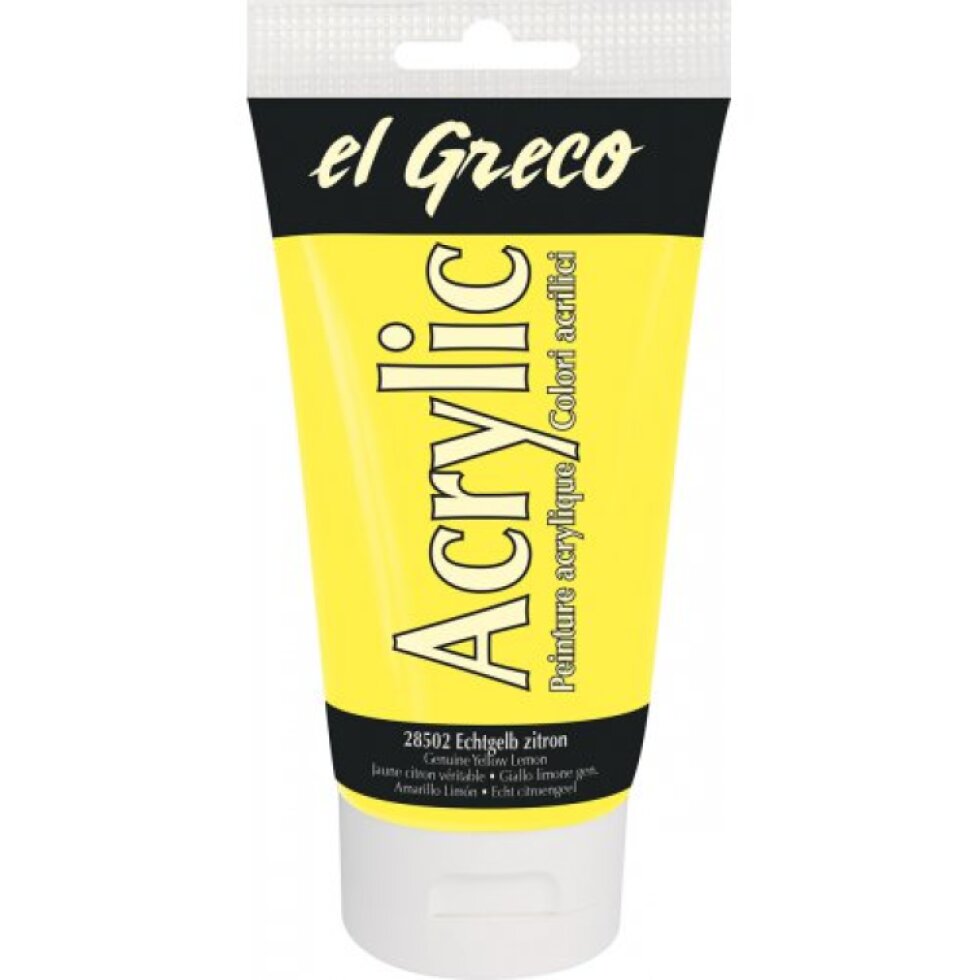 Akrylová barva EL GRECO 150 ml CITRÓNOVÁ