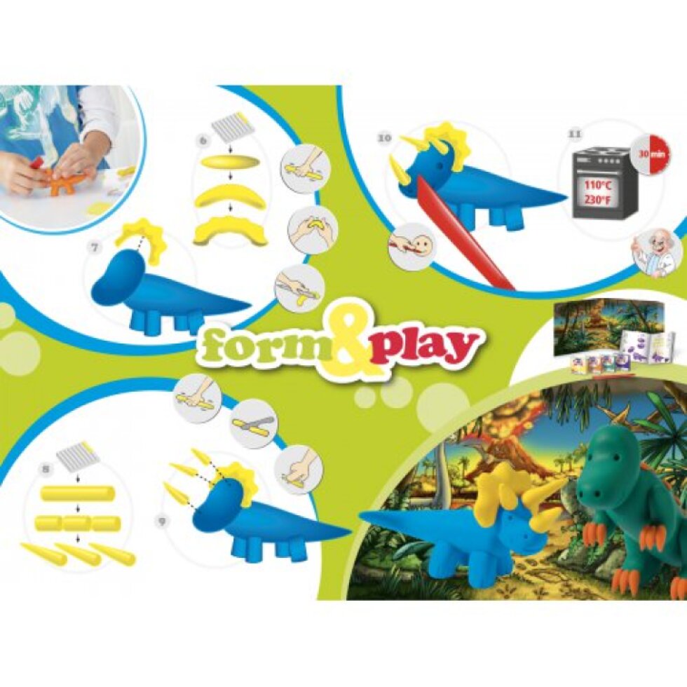 Sada Fimo kids Form & Play Dinosauři