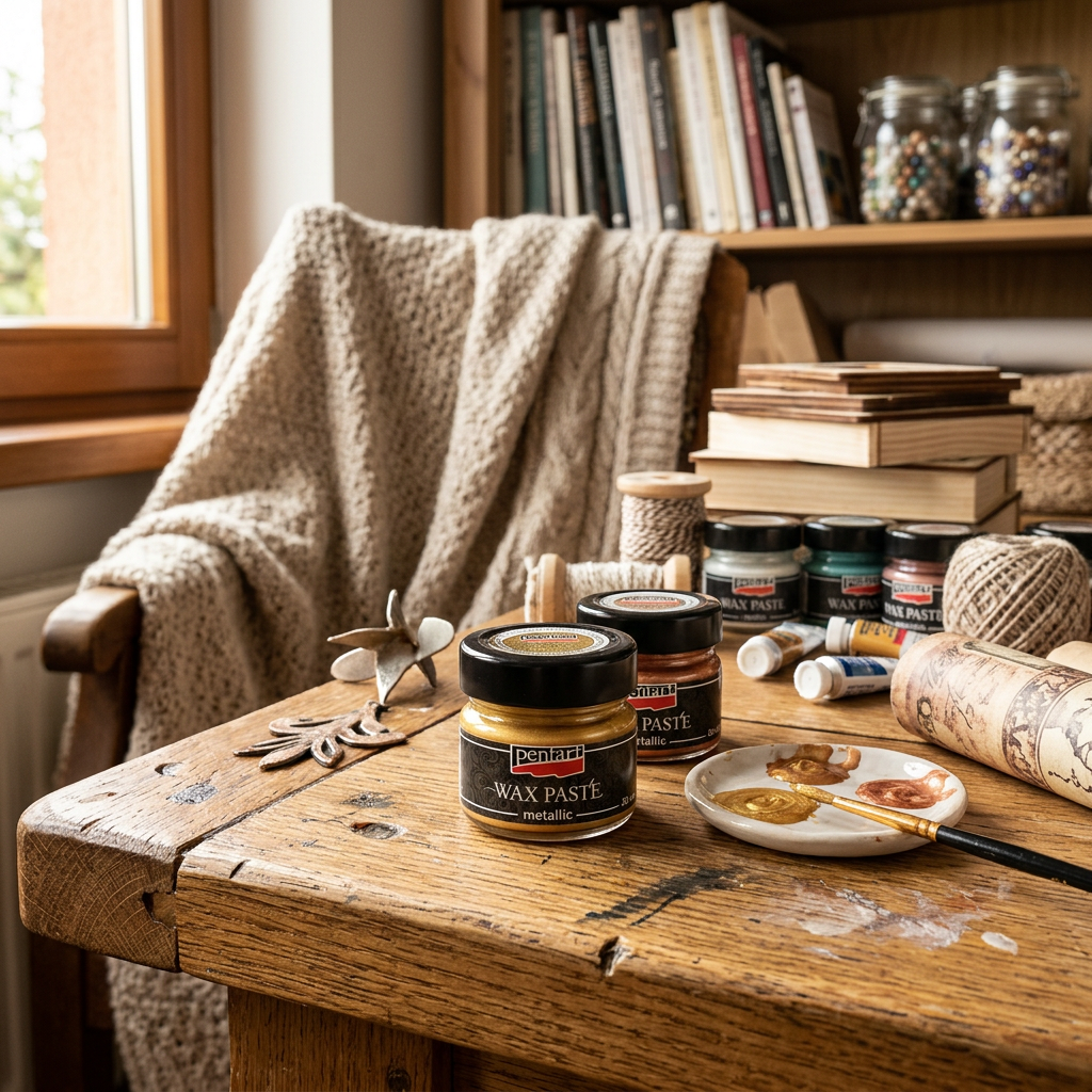 Vosková pasta metalická PENTART 20 ml MEDOVÁ ZLATÁ