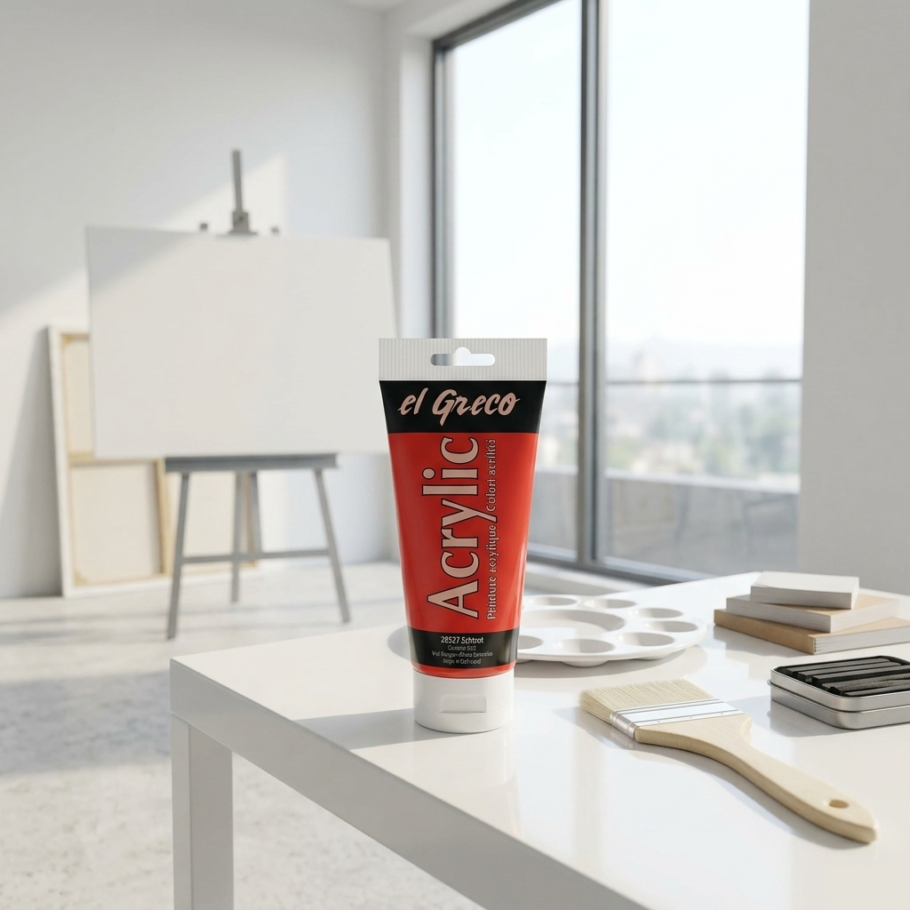 Akrylová barva EL GRECO 150 ml PRAVÁ ČERVENÁ