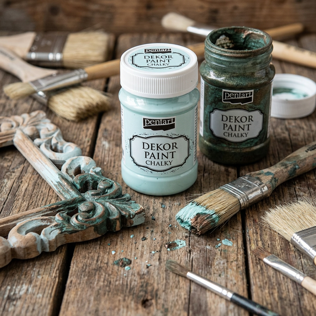 Křídová a dekorační barva PENTART 100 ml PATINA ZELENÁ