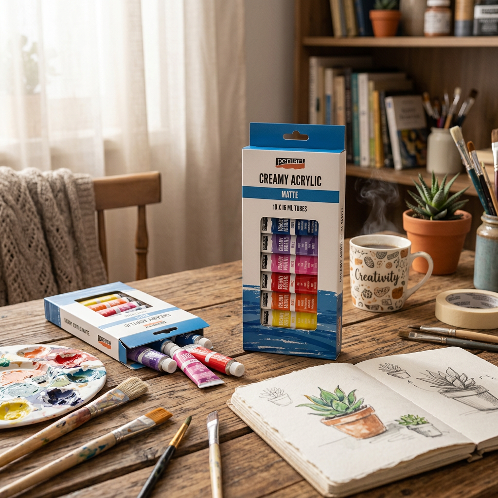 Sada krémová akrylová barva PENTART 10 x 16 ml