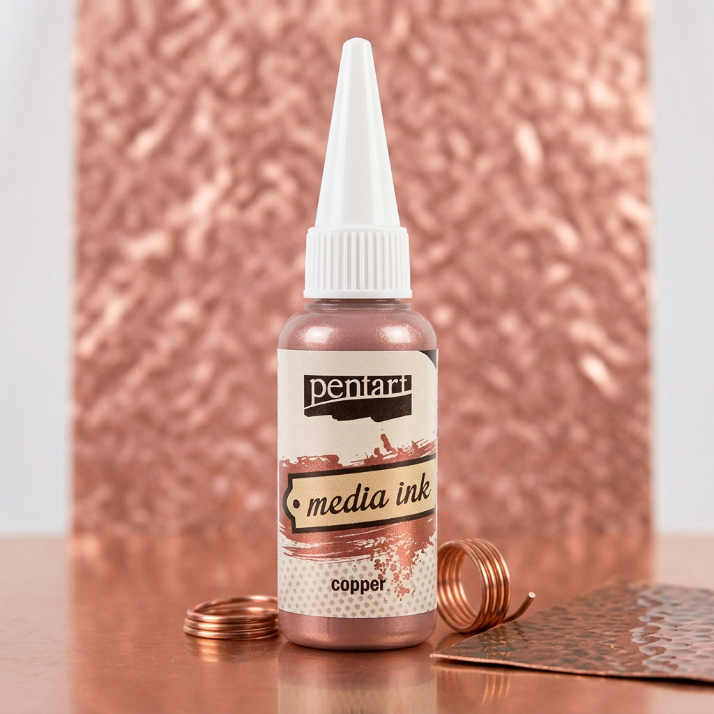 Alkoholový inkoust MEDIA INK PENTART 20 ml MĚDĚNÁ