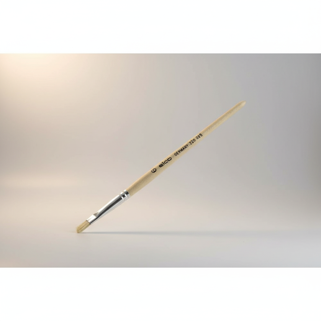 Školní štětec ELCO PINSEL plochý - Přírodní štětiny - velikost 6