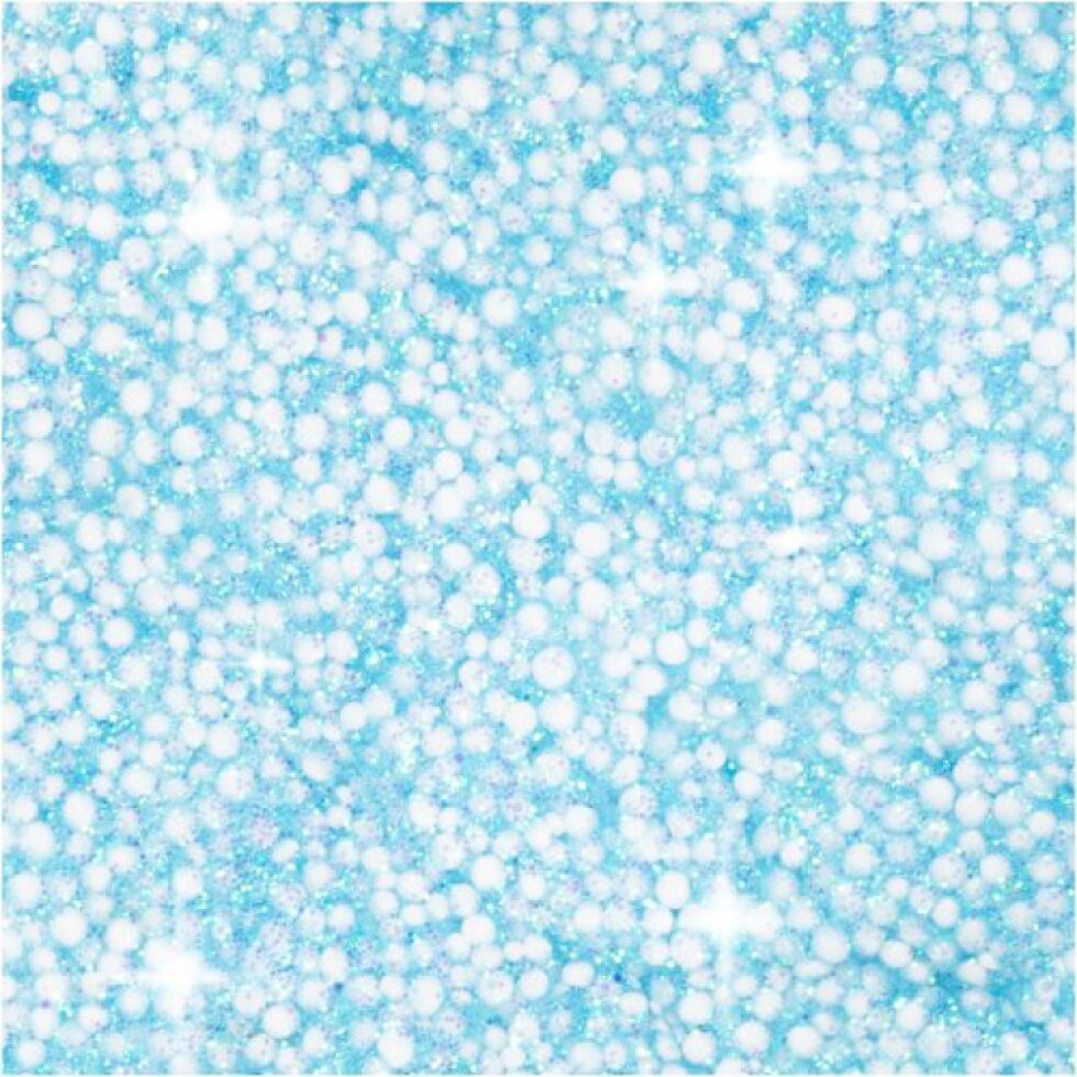 Samotvrdnoucí modelovací pěnová kuličková hmota Foam Clay 35g SVĚTLÁ MODRÁ TŘPYTIVÁ