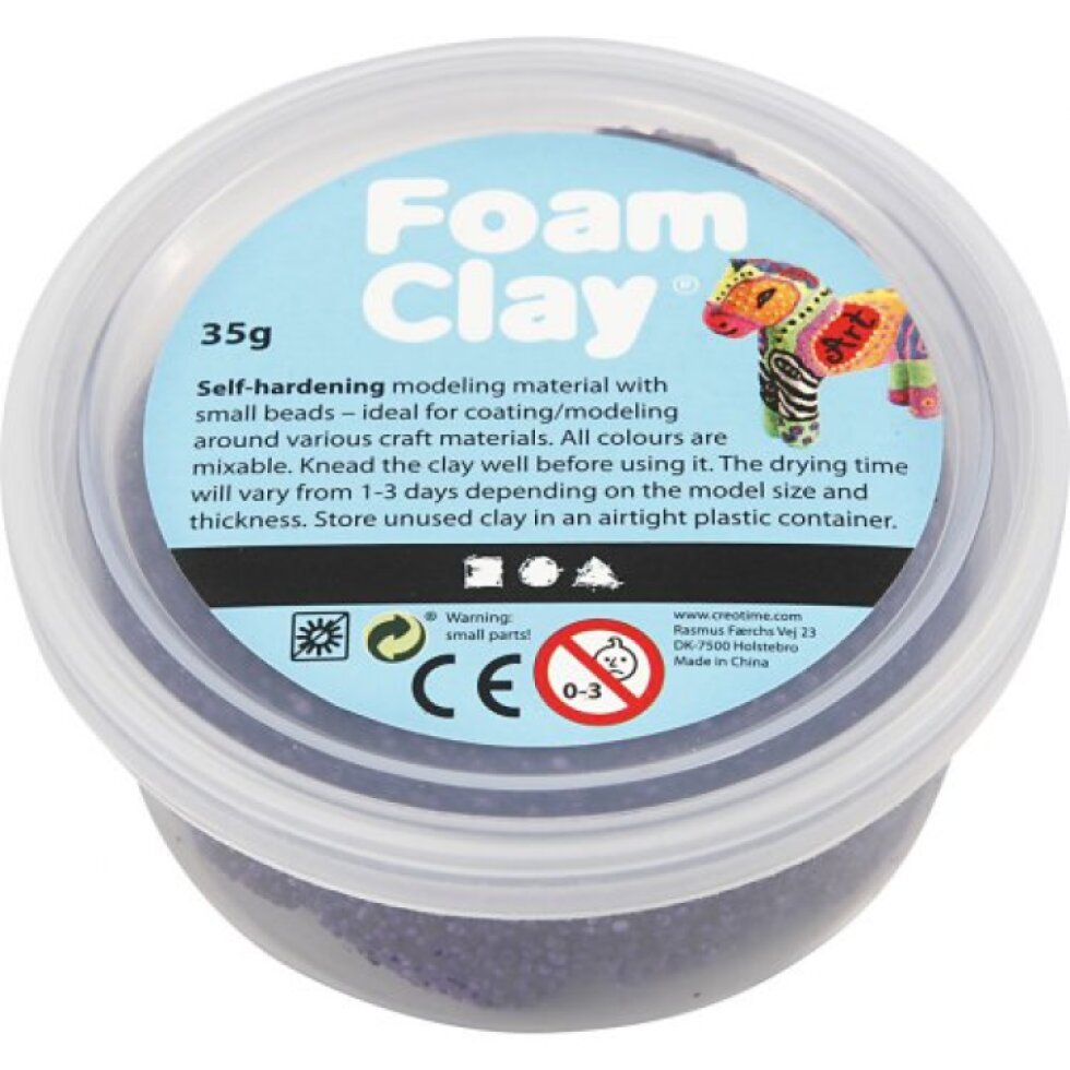 Samotvrdnoucí modelovací pěnová kuličková hmota Foam Clay 35g FIALOVÁ