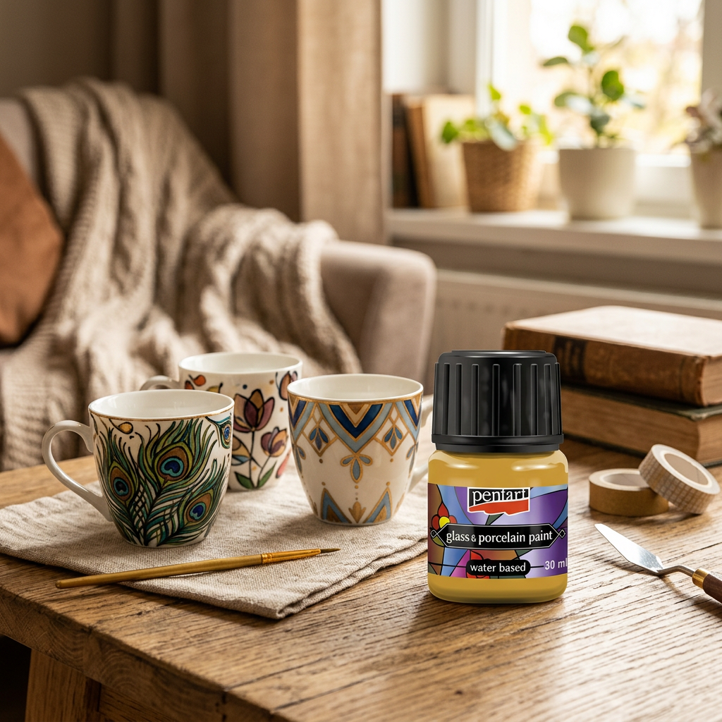 Barva na sklo a porcelán PENTART 30 ml ZLATÁ