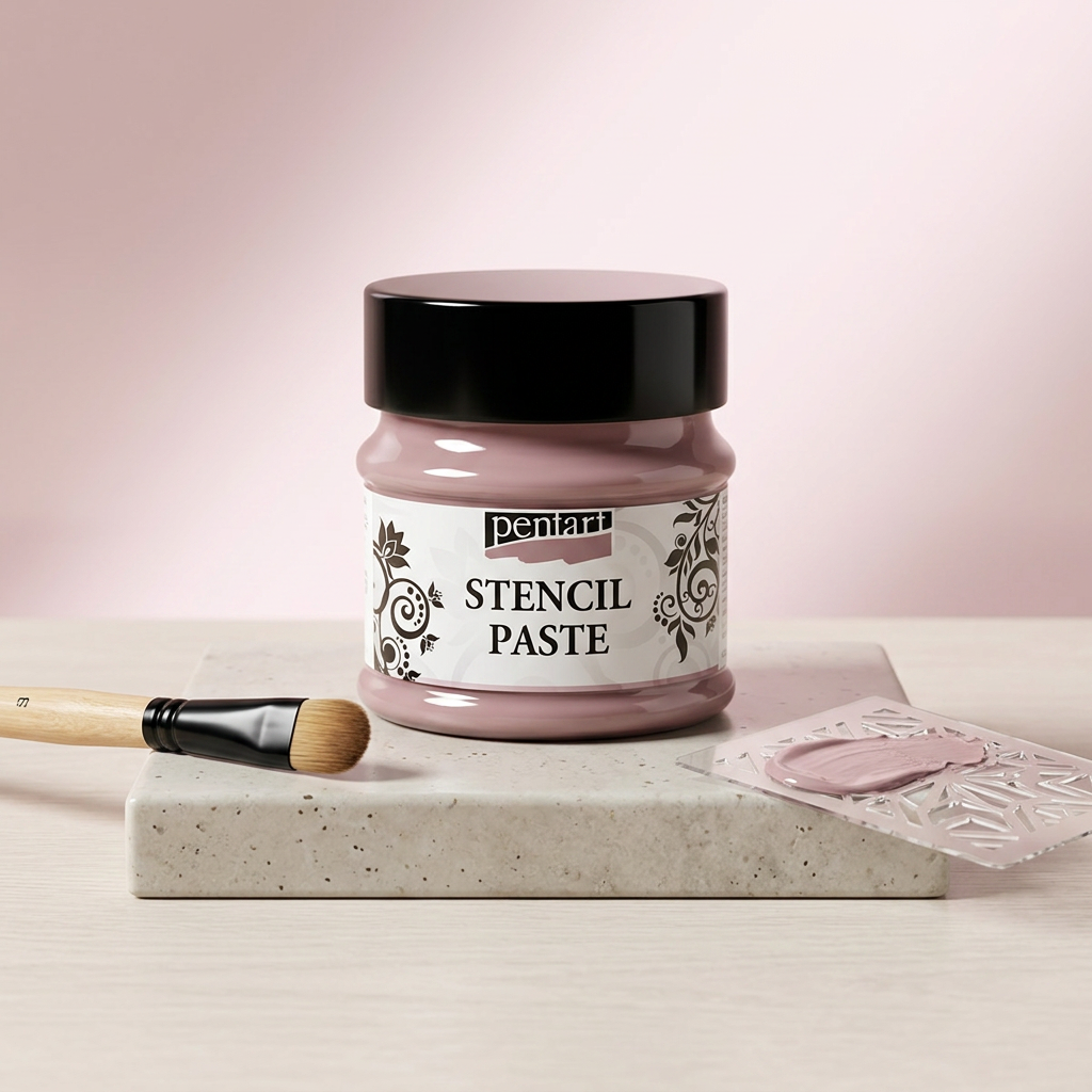 Šablonová pasta perleťová PENTART 50 ml RŮŽOVÁ