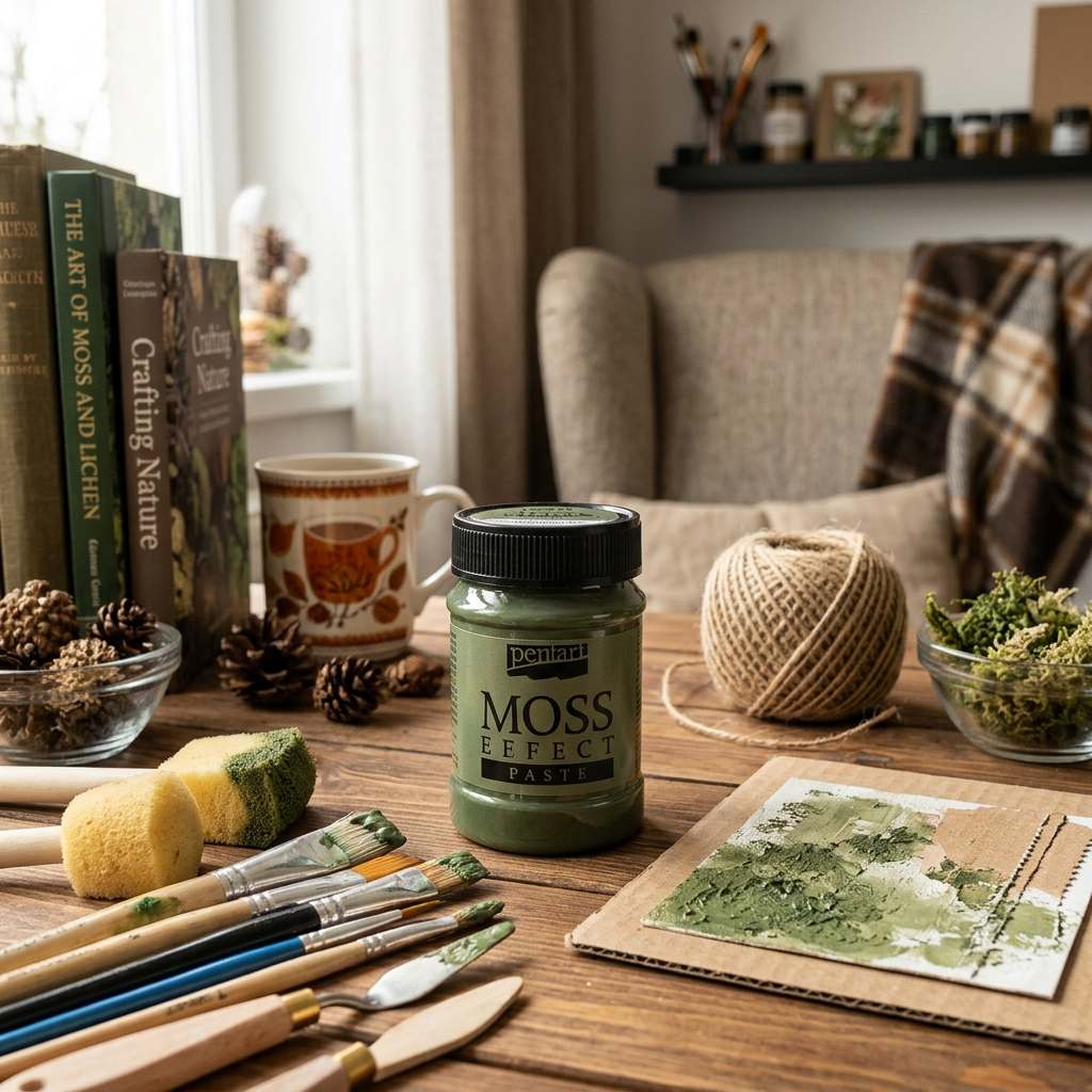 Pasta s mechovým efektem MOSS EFFECT PENTART 100 ml TMAVÁ ZELENÁ