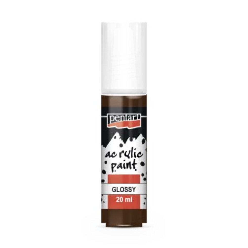 Akrylová barva lesklá PENTART 20 ml TMAVÁ HNĚDÁ