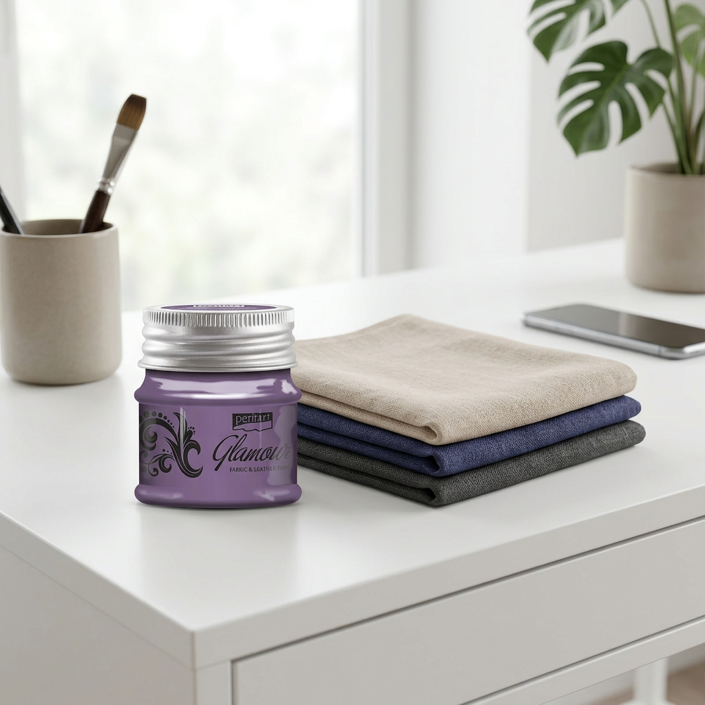 Barva na textil a kůži zářivá PENTART 50 ml STŘÍBŘITĚ PURPUROVÁ