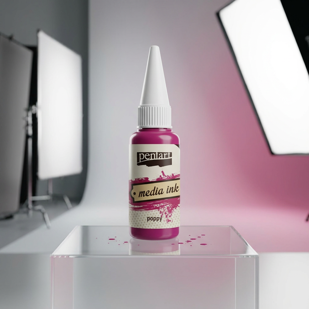 Alkoholový inkoust MEDIA INK PENTART 20 ml ČERVENÝ MÁK