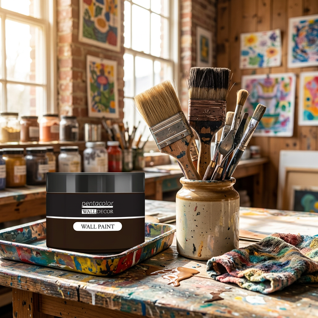 Barva na zeď WALL DECOR 150 ml LANÝŽOVÁ HNĚDÁ