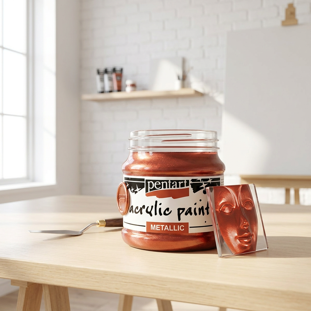 Akrylová barva metalická PENTART 50 ml ČERVENÁ MĚĎ