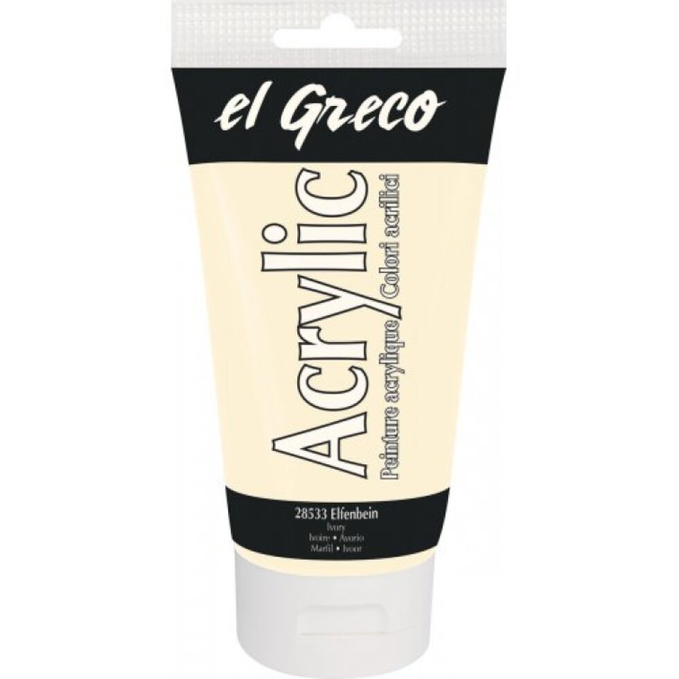 Akrylová barva EL GRECO 150 ml SLONOVINOVÁ