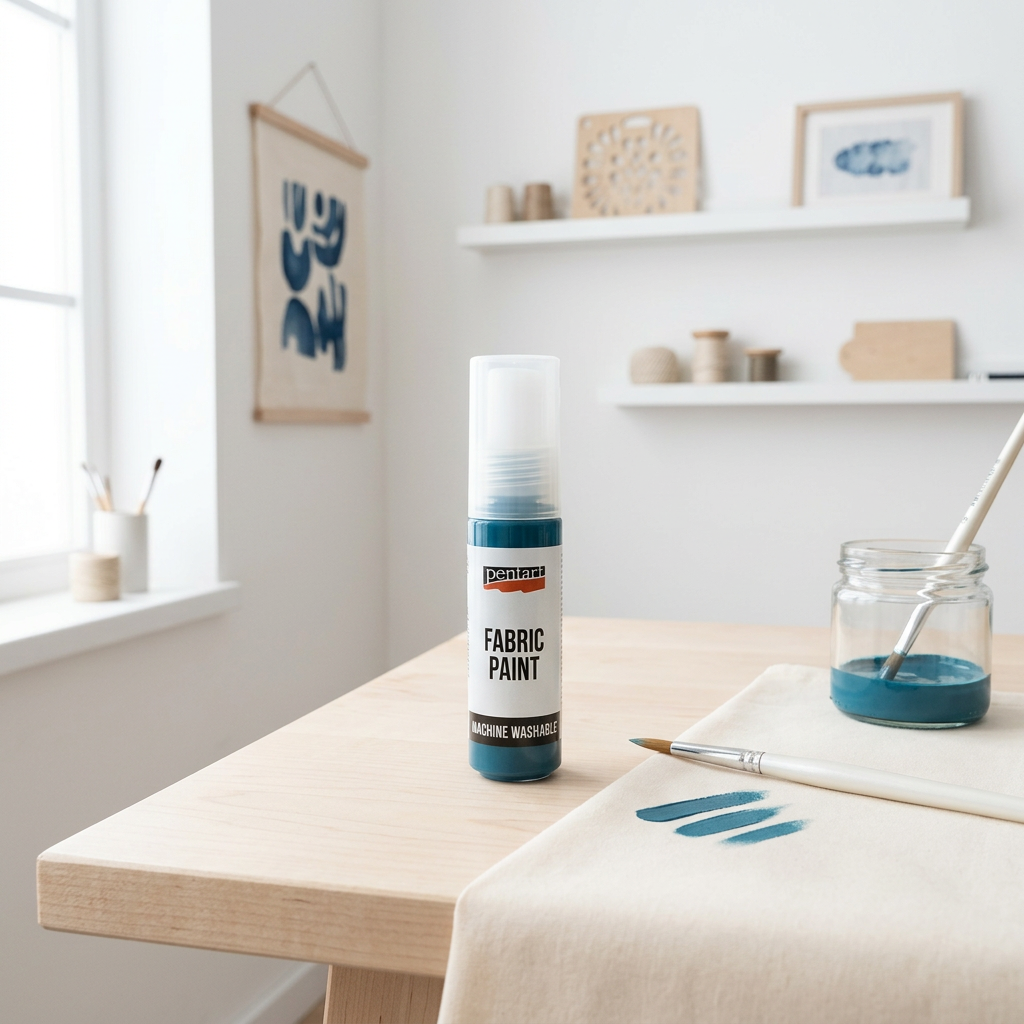 Barva na světlý a tmavý textil PENTART 20 ml PETROL MODRÁ