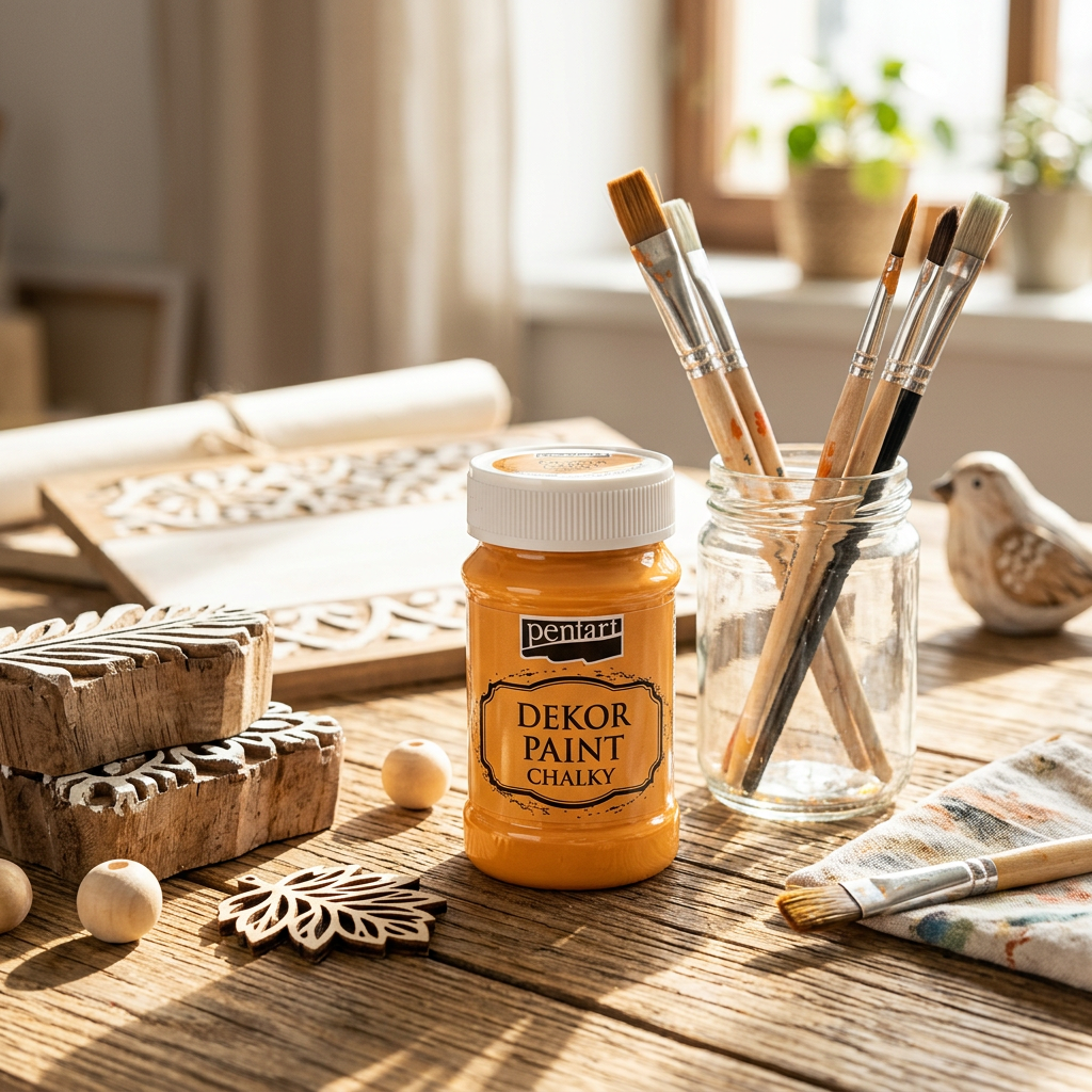 Křídová a dekorační barva PENTART 100 ml ORANŽOVÁ