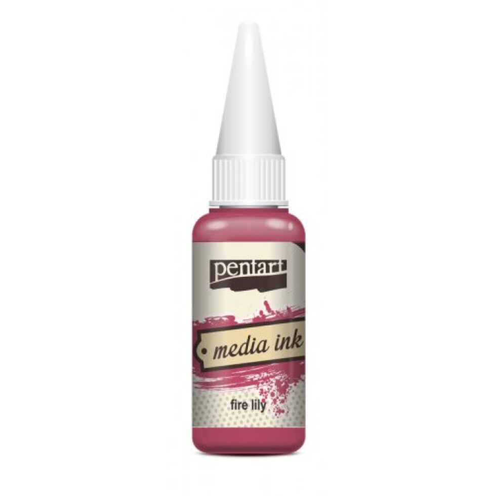Alkoholový inkoust MEDIA INK PENTART 20 ml ČERVENÁ KONVALINKA