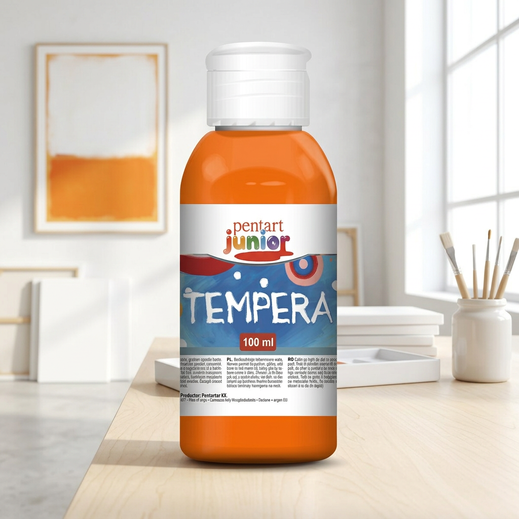 Temperová barva Junior PENTART 100 ml SVĚTLÁ ORANŽOVÁ