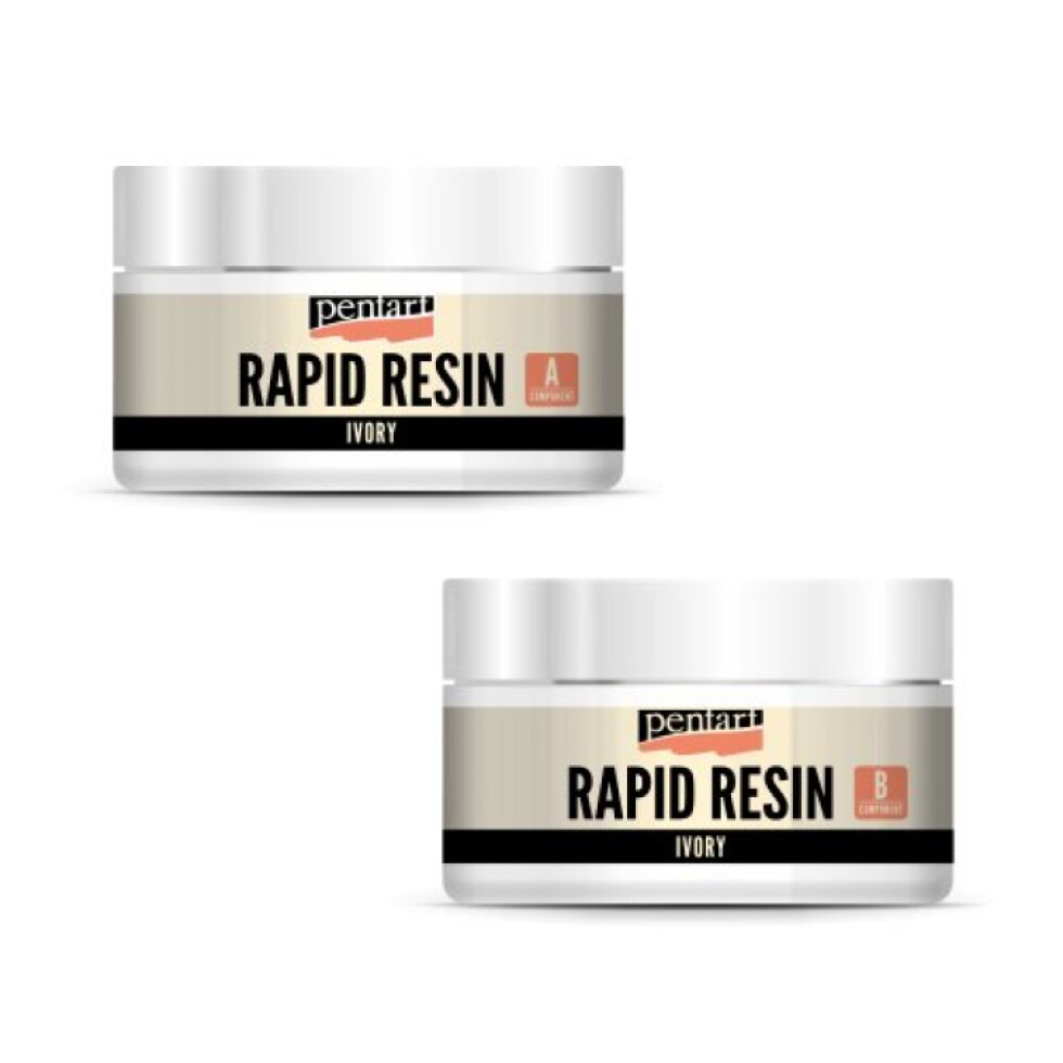 Rychle tuhnoucí pryskyřice Rapid Resin PENTART 150 ml SLONOVINOVÁ