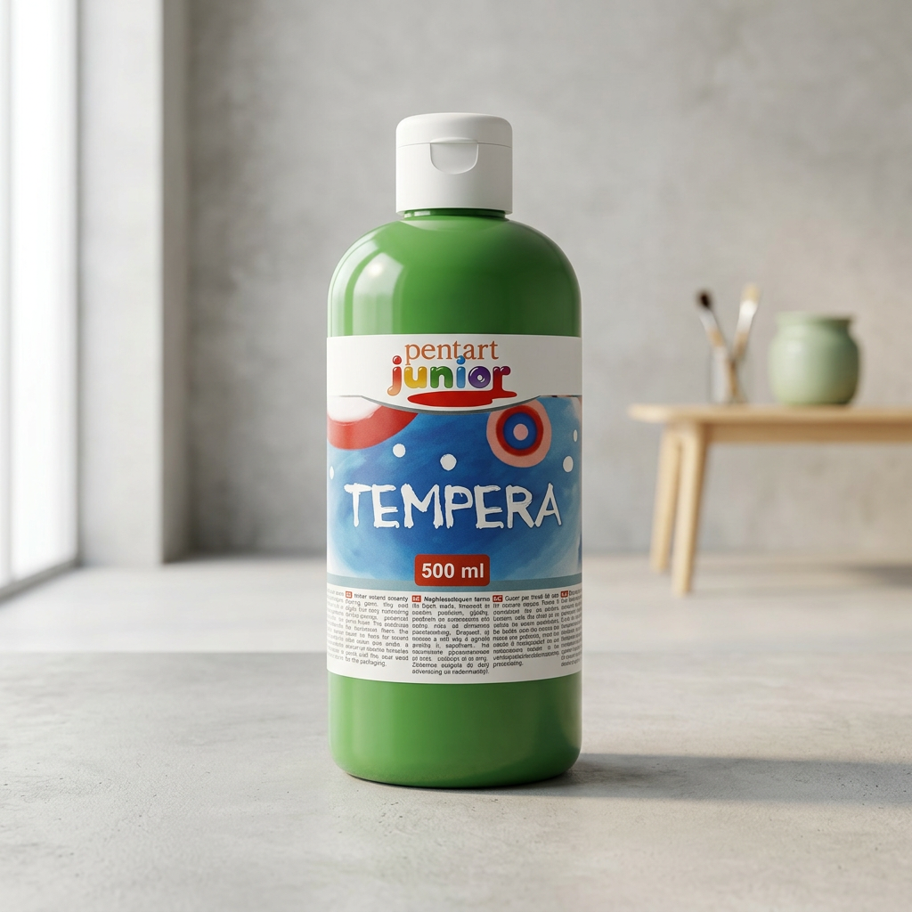 Temperová barva Junior PENTART 500 ml SVĚTLE ZELENÁ