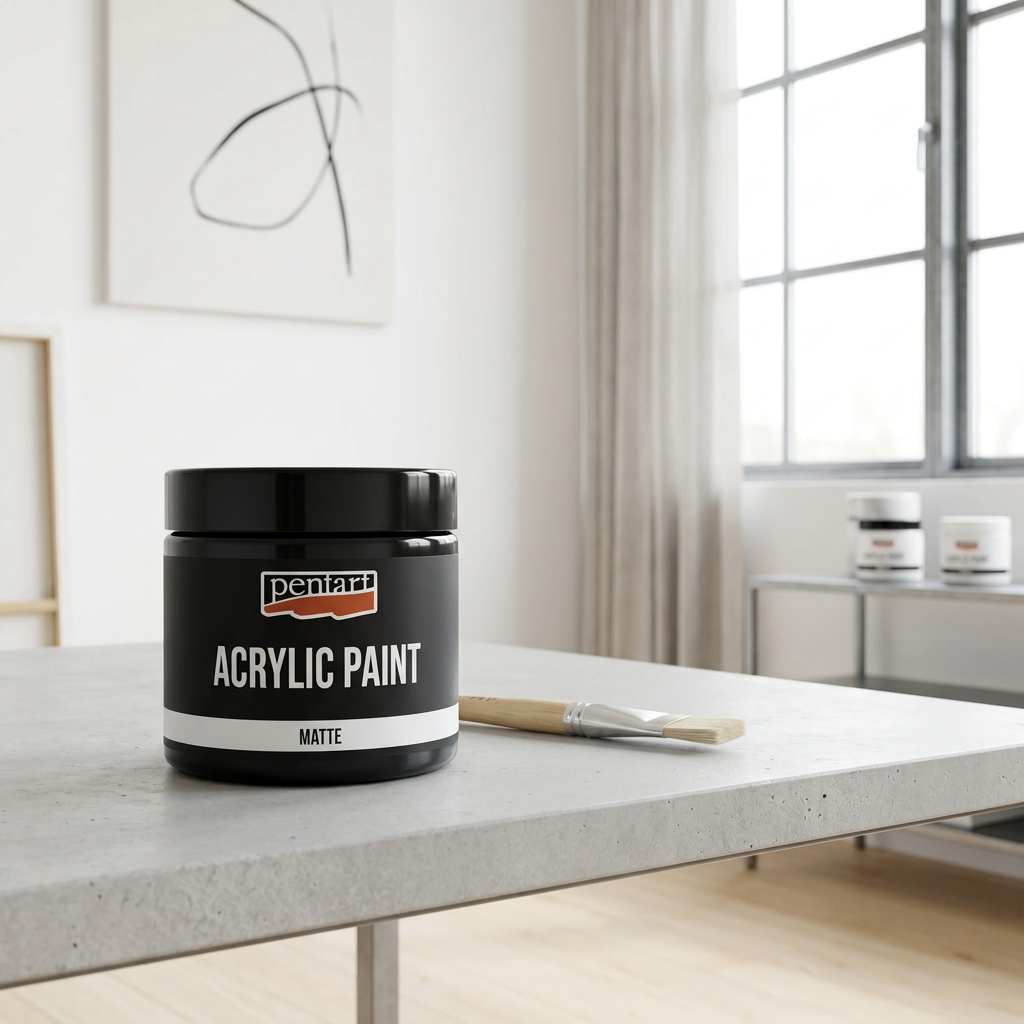Akrylová barva matná PENTART 500 ml ČERNÁ