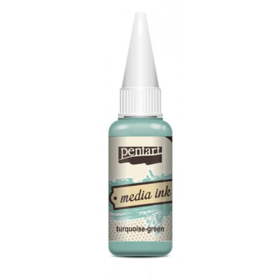 Alkoholový inkoust MEDIA INK PENTART 20 ml TYRKYSOVO ZELENÁ