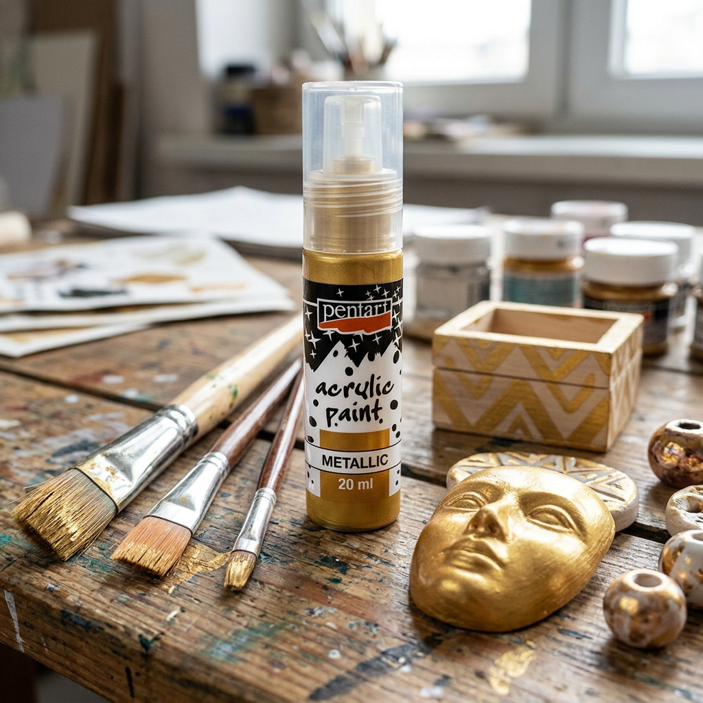 Akrylová barva metalická PENTART 20 ml ZLATÁ