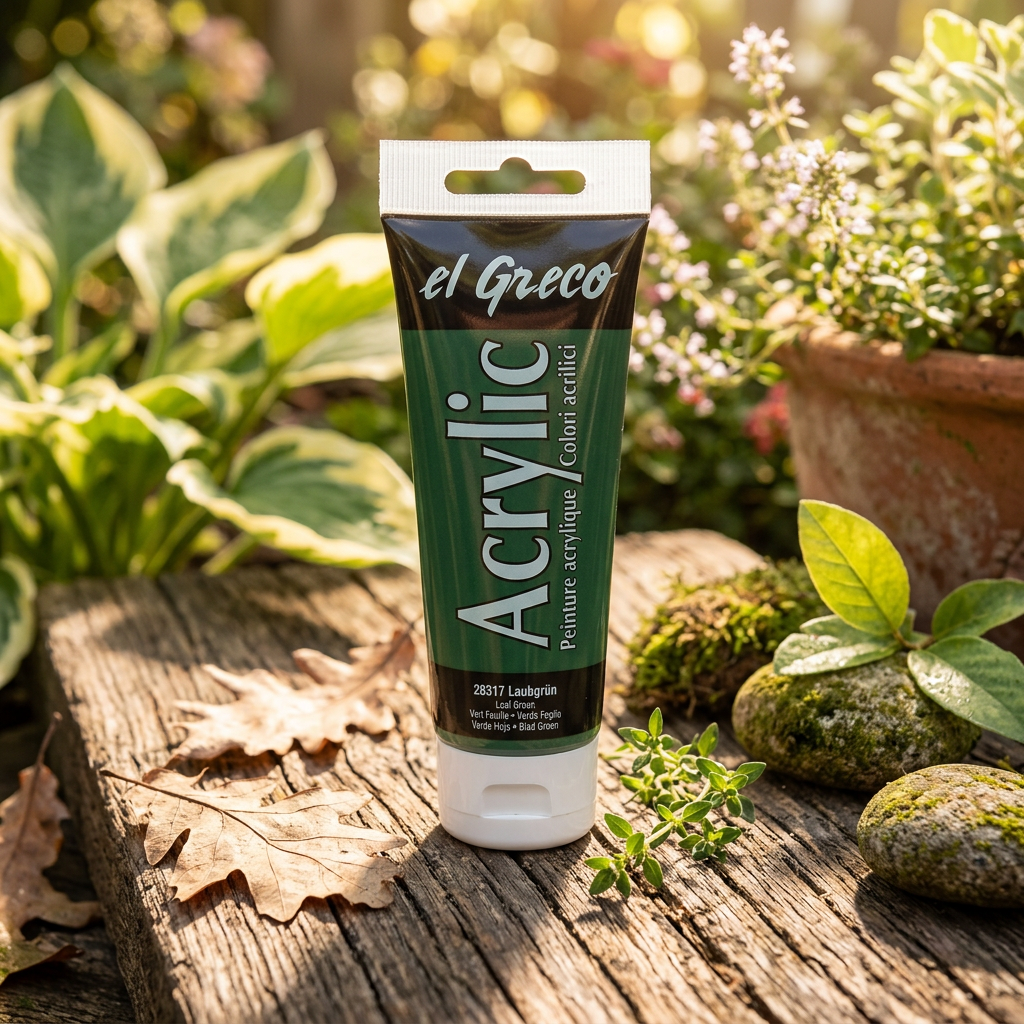 Akrylová barva EL GRECO 75 ml LISTOVÁ ZELENÁ