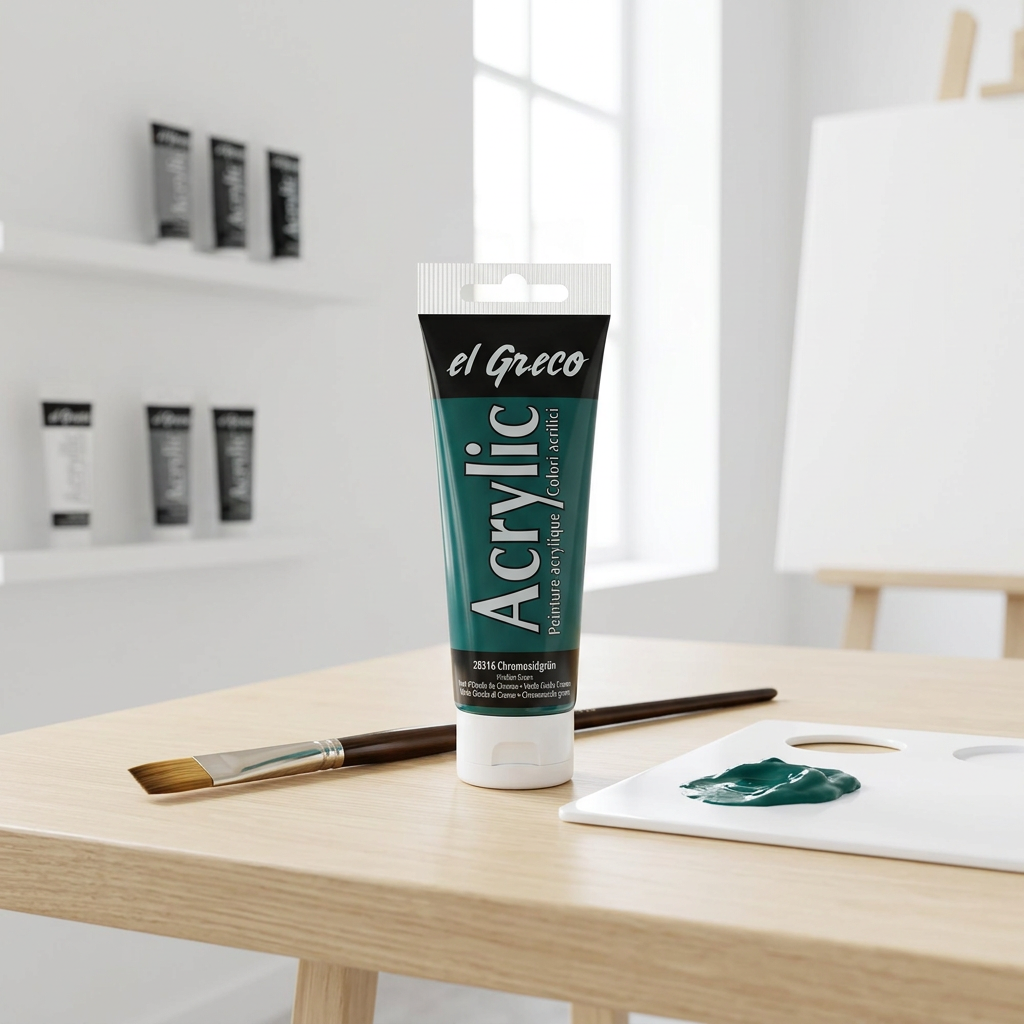 Akrylová barva EL GRECO 75 ml VIRIDIAN ZELENÁ