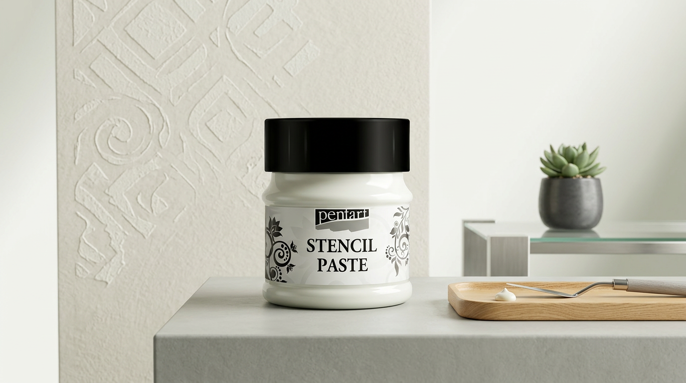 Šablonová pasta perleťová PENTART 50 ml LEDOVÝ KVĚT