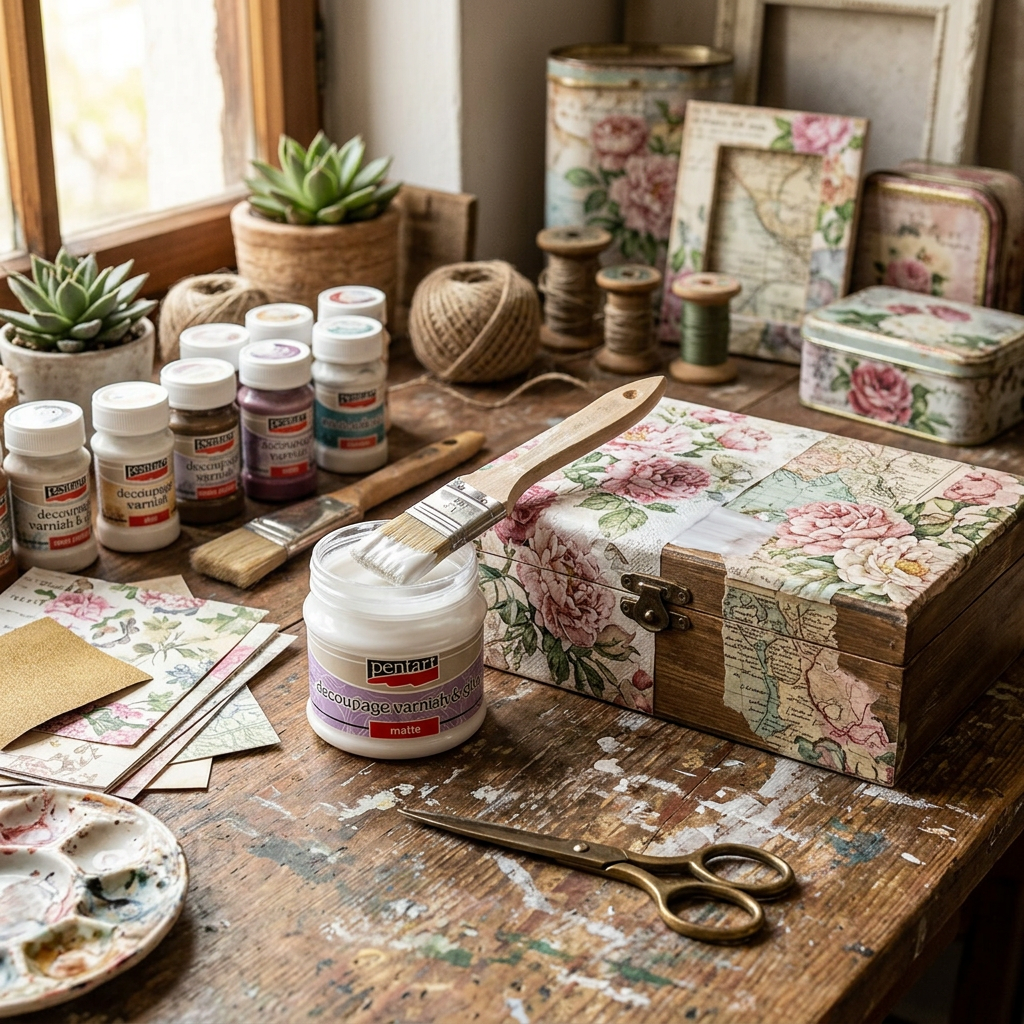 Lepidlový lak na decoupage matný PENTART 50 ml