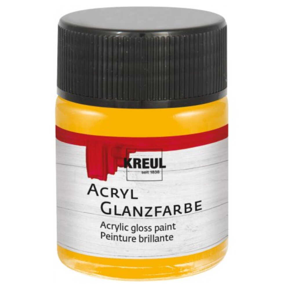 Akrylová barva lesklá KREUL 50 ml TMAVÁ ŽLUTÁ