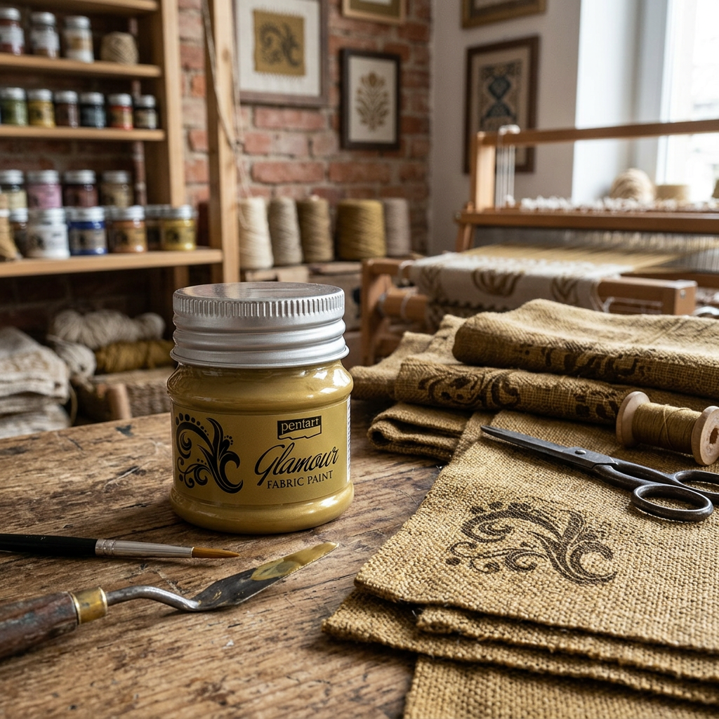 Barva na textil a kůži zářivá PENTART 50 ml ZLATÁ