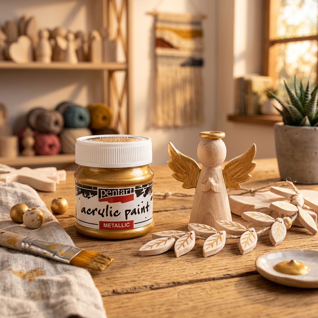 Akrylová barva metalická PENTART 50 ml ZLATÝ DOTEK