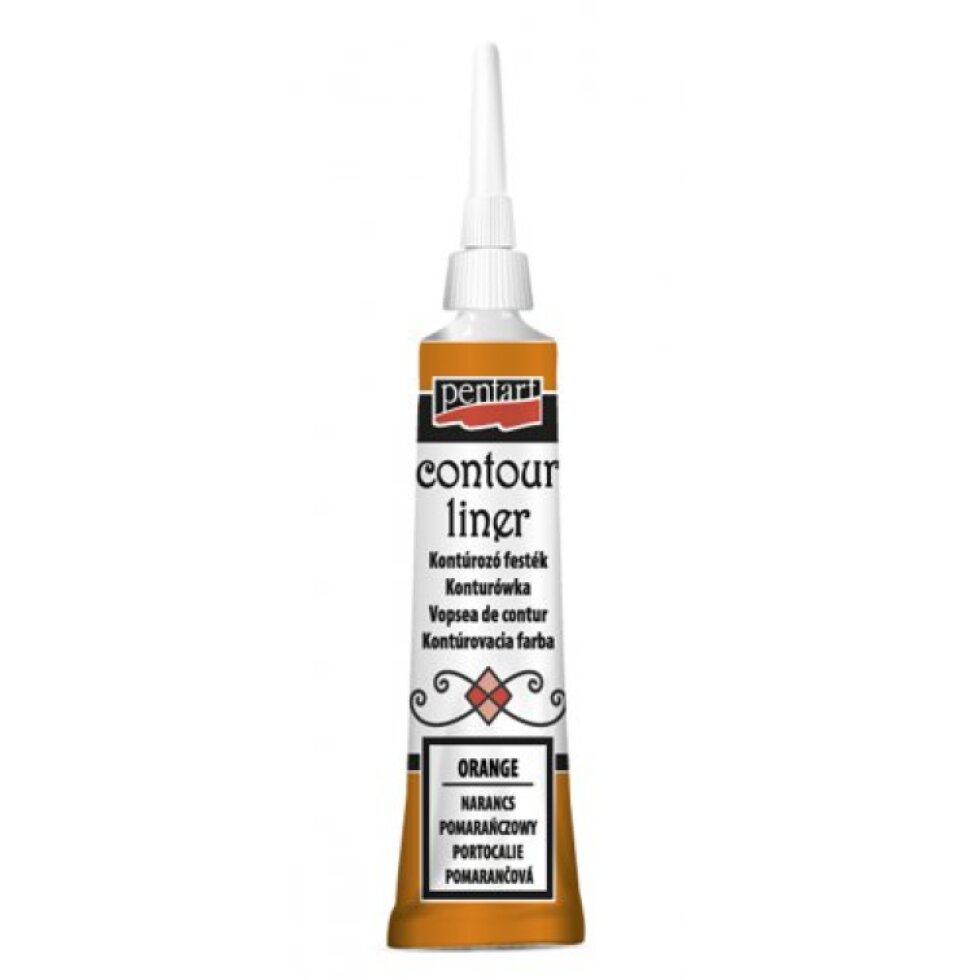 Konturovací liner univerzální PENTART 20 ml ORANŽOVÁ