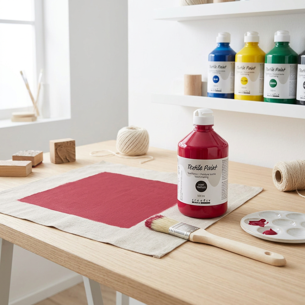 Barva na textil CREATIV 500 ml PRIMÁRNÍ ČERVENÁ