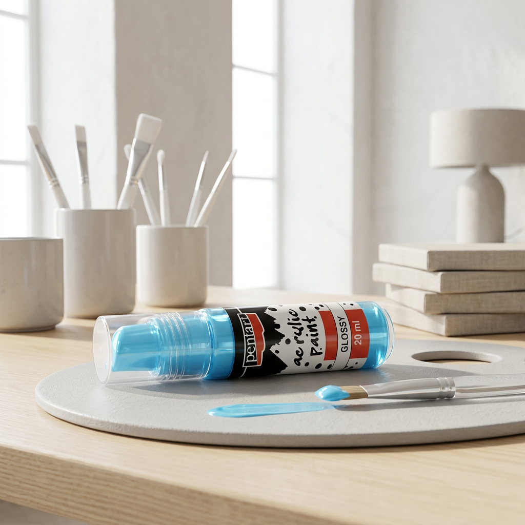 Akrylová barva lesklá PENTART 20 ml LEDOVÁ MODRÁ