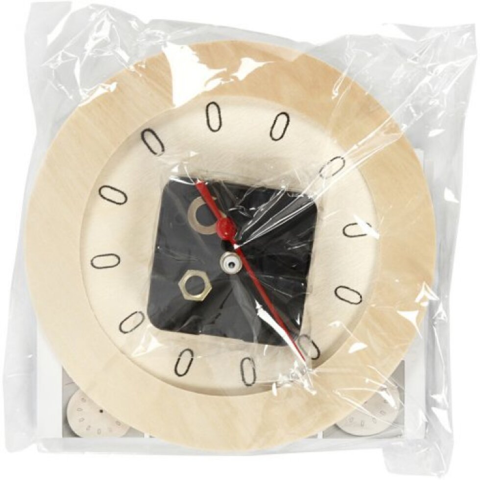 Dřevěné hodiny k dotvoření, průměr 15 cm