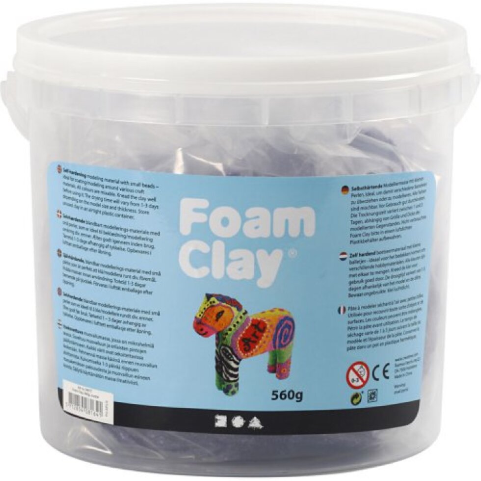 Samotvrdnoucí modelovací pěnová kuličková hmota Foam Clay FIALOVÁ 560g