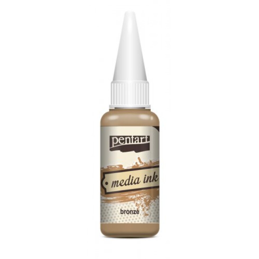 Alkoholový inkoust MEDIA INK PENTART 20 ml BRONZOVÁ